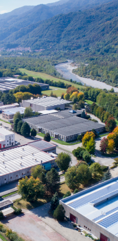 Industriegebiet in Deuschland von oben fotografiert